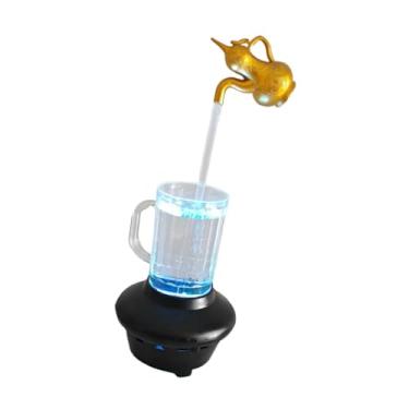 Imagem de WeiLaiKeQi Decoração de mesa com fluxo de água e fonte de água decorativa com luz colorida para performance em palco, entrada de quarto e meditação, Tipo de Cabaça