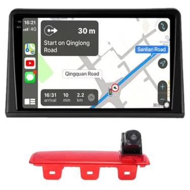 Imagem de Auto Radio Player Auto Player Navegação GPS CarPlay/Android autoradio 22.9 cm HD Touchscreen, substituição para Dacia Logan MCV KS/Dacia DOKKER KE Limousine/Renault Express (com câmera de revisão)