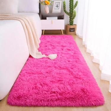 Imagem de Tapete Passadeira 2,00 x 0,60 Corredor Quarto Sala Felpudo (Pink)