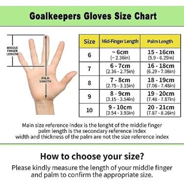Imagem de Luvas do goleiro de futebol Profissional Durável Grip Forte Golety Luves com FingersAve para crianças Concurso para adultos para jovens Treinamento Green azul vermelho 6 7 8 9 10