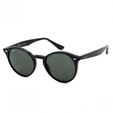 Imagem de Óculos De Sol Ray-ban Rb2180l 601-71 Preto Brilho Redondo