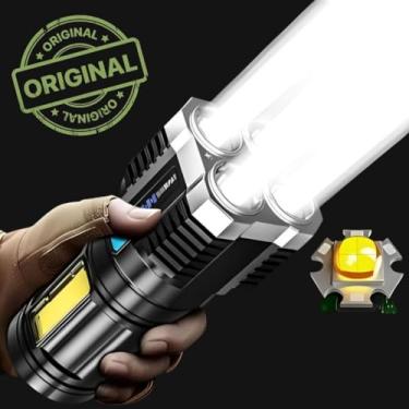 Imagem de Lanterna MAIS forte do mundo Led Potente 1500m 4 Recarregável Usb Portátil Ultra Brilhante Com Uso Externo De Longo Alcance