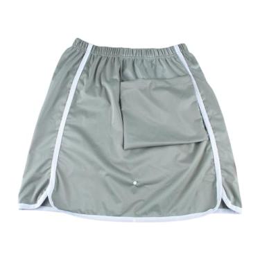 Imagem de Ysyqkn Protetor de Cama para Incontinência, Saia de Fralda para Adultos, Leve com Bolsa Reutilizável, Tapete de Cama para Idosos com Enurese Noturna, Cinza Verde 3xl