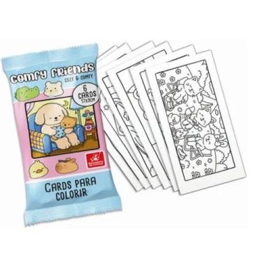 Imagem de Cards para Colorir COMFY COZY - COMFY Friends - Brincadeira