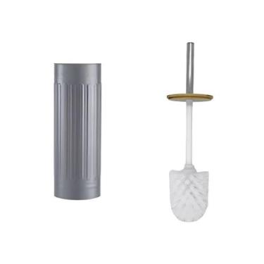 Imagem de Escova Sanitária Higiênica Fluted Cinza Com Bambu Jolitex