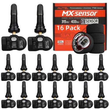Imagem de Autel Sensor MX MaxiTPMS 1-Sensor 16 PCS com scanner OBD2 Frequência de duelo de borracha 315 mhz e 433 mhz TPMS Sensor de pneu funciona com TS401 TS408 TS501 TS508 TS508WF TS608 MS906TS MX808TS MK808TS