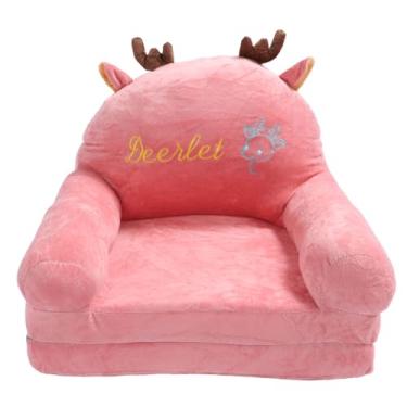 Imagem de Sofá Dobrável Bonito Dos Desenhos Animados Forma Confortável Multifuncional Crianças Sofá Dobre para Casa Jardim de Infância Tecido Esponja Materiais (Dobrando ao meio)