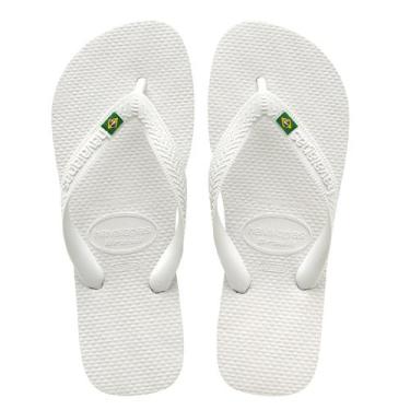 Imagem de Chinelo Adulto Havaianas Brasil Branco - 4000032, Branco, 39/40