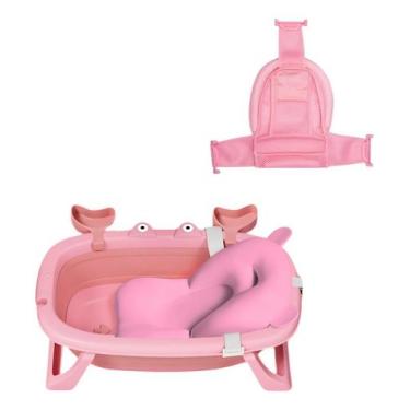 Imagem de Conjunto Banho Do Bebê Com Banheira, Rede E Almofada Flutua - Tibaby, 