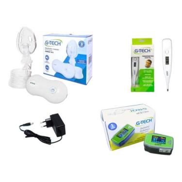 Imagem de Kit Saúde Infantil Pediatrico Com Nebulizador E Inalador + Oximetro + 