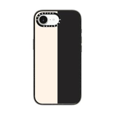 Imagem de CASETiFY Capa Impact para iPhone 16e [4X testada contra quedas de grau militar/proteção contra quedas de 2,5 metros/compatível com Magsafe] - branco/preto - preto transparente