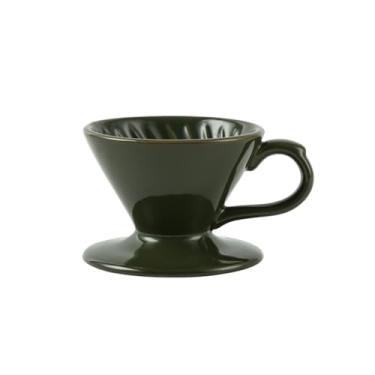 Imagem de London Pottery V60 Gotejador de café, requintado filtro de café manual de cerâmica de porcelana, adequado para servir sobre café no escritório, uso externo e doméstico (verde)