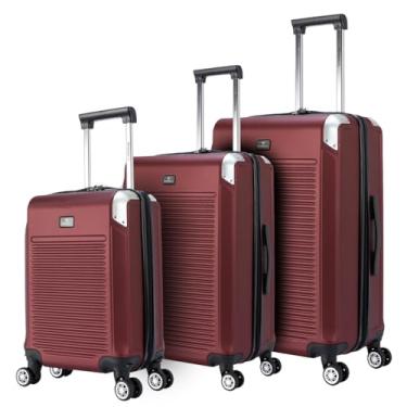 Imagem de Kit 3 Malas De Viagem Bordo Bagagem Tsa Com Cadeado Moderna Rodinha 360