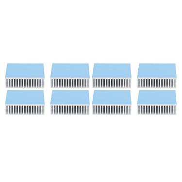Imagem de Fafeicy Resfriador de Dissipador de Calor de Liga de Alumínio Durável para o Amplificador de Potência LED, 8pcs Branco 50x50x15mm 8 X Dissipador de Calor (#1)
