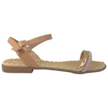 Imagem de Sandalia Rasteira com Strass Beira Rio 8519109, Nude, Ourorosado, 36