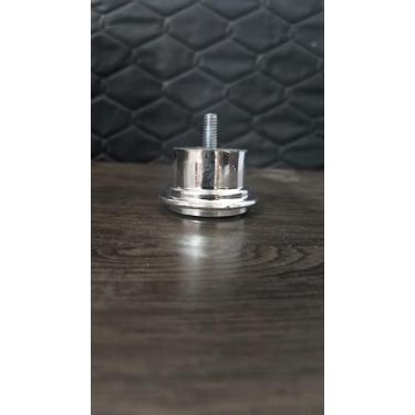 Imagem de Pé Para Sofá 3,3cm Cromado Redondo, Polietileno, Para Sofás, Puffs, Racks e Móveis com Base de Madeira - Parafuso Incluso (10)