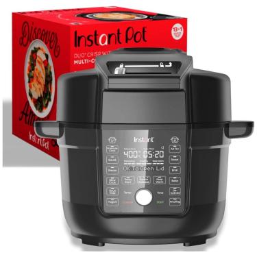 Imagem de Panela de Pressão Elétrica Multifunções 6.5L com 13 Predefinições e Painel de Led, 110V 1500W, INSTANT POT 140 0068 01, Preto