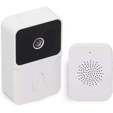 Imagem de Campainha Wi-Fi com Câmera 480p, Áudio 2 Vias e Instalação Adesiva para Área Interna e Externas