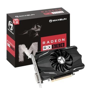 Imagem de maxsun Placa Gráfica AMD Radeon RX 550 4GB GDDR5 ITX Computador PC Gaming Video GPU 128-Bit DirectX 12 PCI Express X16 3.0 DVI-D Dual Link, HDMI, DisplayPort