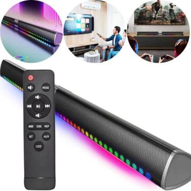 Imagem de Soundbar Bluetooth Home Theater Knup 20W Bateria LED USB SD Rádio FM P
