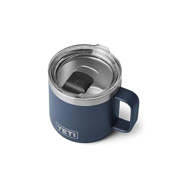Imagem de YETI Caneca empilhável Rambler de 410 ml, isolada a vácuo, aço inoxidável com tampa MagSlider, azul-marinho