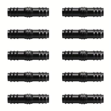 Imagem de Kits de acessórios de acoplamento farpado de irrigação por gotejamento para tubos de 1/2 polegada (16 mm OD 0,132 cm ID conectores farpados acoplamentos de linha de gotejamento sistema de irrigação
