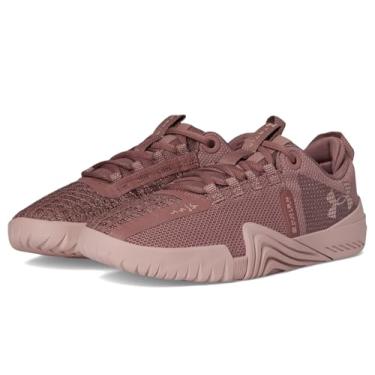 Imagem de Under Armour Tênis feminino Tribase Reign 6, Névoa marrom/rosa turmalina/branco, 40
