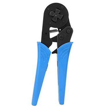Imagem de Ferramenta de crimpagem de catraca HSC8, 10-5 AWG Crimper terminal ajustável com 45 corpo de aço para fiação elétrica