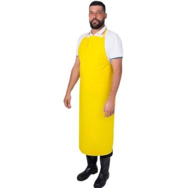 Imagem de Avental Proteção Químico Impermeável Nylon Amarelo Vértice CA 46468 - 