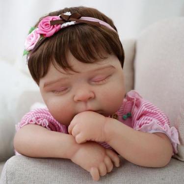 Imagem de Bebê Reborn Boneca Silicone Realista 48cm Original Kit Acessórios Conj