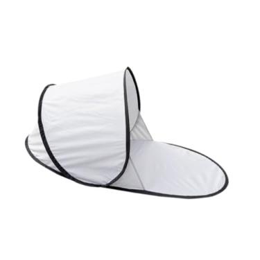 Imagem de Dynwave Tenda de praia de camada única, montagem fácil e instantânea, abrigo solar portátil para atividades ao ar livre, no quintal, caminhada e, Branco