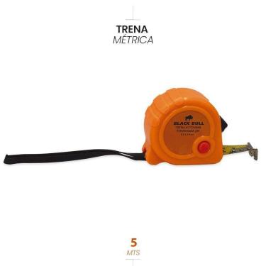 Imagem de Trena Fita Auto Emborrachada P. Imantada 5m Black Bull