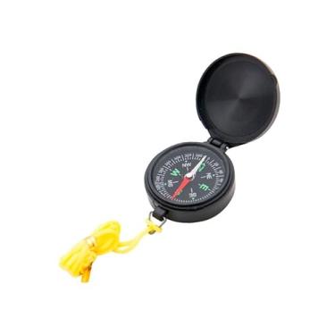 Imagem de Bússola Portátil de Bolso para Camping, Trilha e Caça, 4,5 cm, Preta
