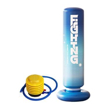 Imagem de Baoblaze Saco de pancadas inflável para crianças, Bopper para prática de caratê e boxe, sacos de boxe e caratê, saco de pancadas inflável para idades de 4 a 12, Azul, 1.2m