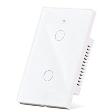 Imagem de Interruptor Inteligente Wi Fi 2 Botões Touch Smart Branco - KH7