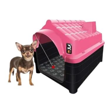 Imagem de Casa Em Plástico Para Cachorros N4 Com Colchão De Cor:rosa