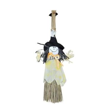 Imagem de Enfeite Decorativo De Halloween - Vassoura De Bruxa - 60x25cm - 1 unid