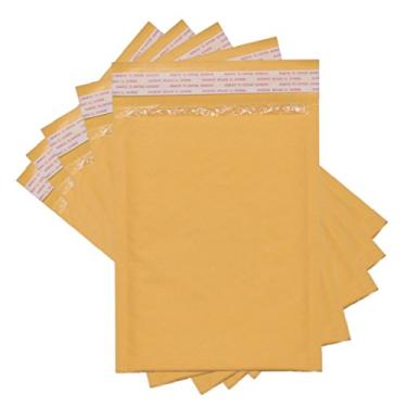 Imagem de Sales4Less Envelopes acolchoados para envio #2 Kraft Kraft Mailers 20 x 30 cm com autovedação à prova d'água acolchoado Mailer pacote com 25