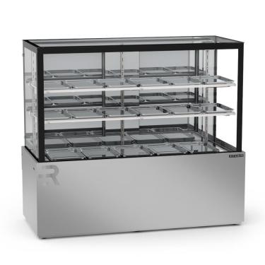 Imagem de Vitrine Estufa 1,45 Metros 2 Prateleiras Titanium Premium Inox Vtprq1450 2p 220V - Refrimate