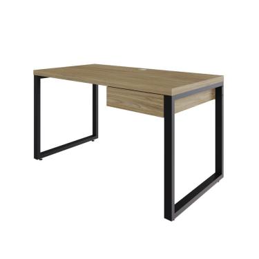 Imagem de Mesa Operacional C-01gav. 135x70x75cm Yon Vermont Oak-est.preta Vermont Oak-est.preta