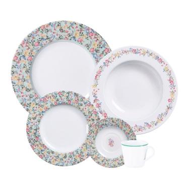 Imagem de Aparelho De Jantar Tramontina Dalina 30 Peças Em Porcelana Decorada