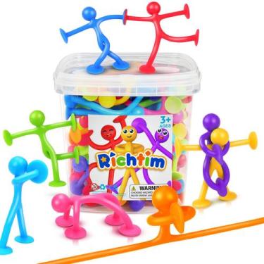 Imagem de Suction Cup Fidget Sensory Toys, pacote com 48 unidades para crianças 