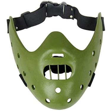 Imagem de Horror The Silence Of The Lambs Hannibal Lecter Resin Masks Masquerade Halloween Cosplay Dancing Party Props Scary Half Face Mask