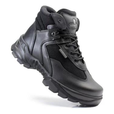 Imagem de Coturno Couro Legitimo- Bota Tática Militar Pm Cano Curto - FRANBOOTS,