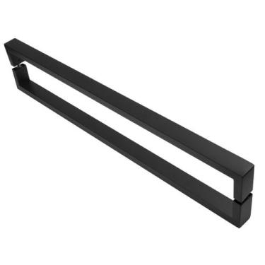 Imagem de Puxador Inox U Para Porta Pivotante Preto Fosco 70cm - MetalCromo