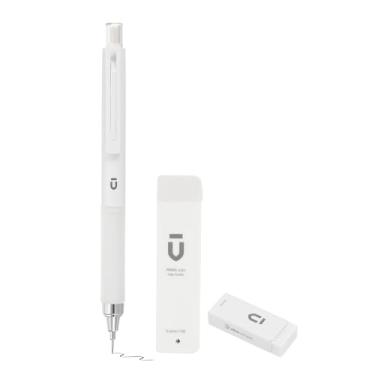 Imagem de M&G 1 conjunto de lapiseiras, lápis de grafite mecânico de 0,5 mm com 20 refis de grafite HB e 1 peça de borracha para esboços, aulas de arte, escrita, sala de aula, branco