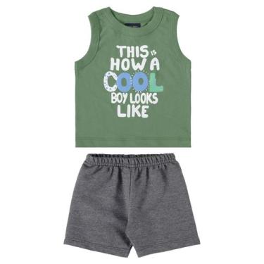 Imagem de Conjunto Regata e Bermuda Infantil Guloseima, Verde, P