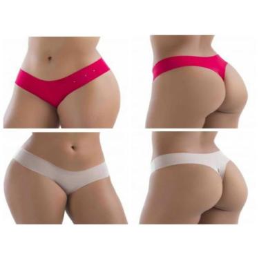 Imagem de Kit 30 Calcinhas Fio Dental Sem Costura Corte A Laser Micro Não Marca 