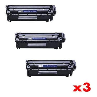 Imagem de Kit 3x Cartucho Toner Para Q2612a 3050 3015 3055 2612a 3030 - IMPORTED