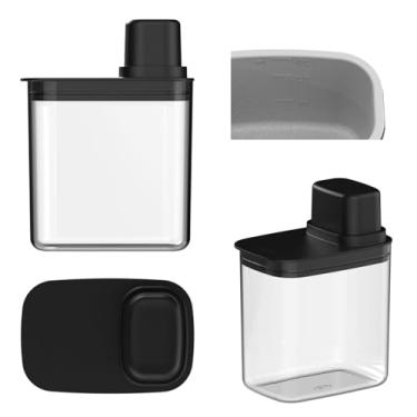 Imagem de Dispenser Pote Hermético 1,5L com Medidor Porta Mantimentos Cereais Arroz Feijão Ou - Preto